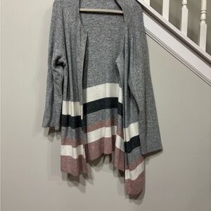 Gray Striped Women's Sweater